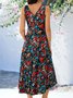 Women's Maxi Dress Geometric Vacation Dress Loose V Neck Dress