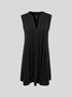 Women's Mini Dress Casual Plain Dress V Neck Loose Dress