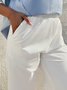 Paneled Linen Casual Pants