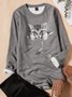 Grey Fun Cat Fleece Warm Sweatshirt