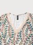 Casual Leaf Autumn Polyester Daily Long sleeve Regular H-Line Regular Top for Women