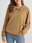 Women Plain Hoodie Regular Casual Sweatshirt