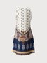 Tribal Printed Casual Sleeveless V-neck Mini Dress