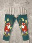Anniecloth Multicolor Gloves Winter Spring Vintage Polyester Gloves