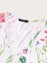 Floral V-Neck Lace Short Sleeve Top