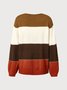 Long Sleeve Casual Striped Boho Sweater
