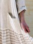 Patch 3/4 Sleeve Boho Dresses