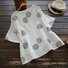 Women Polka Dots Short Sleeve O-neck Vintage Shirts