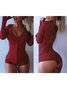Pinktita Women's Clothing For Women Pink Gray Blue Green Black Wine Red Knitted Outfits V-Neck One Piece Bodysuit Bodycon Rompers Overall