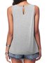 Women's Casual Summer Cotton-Blend 9 Colors Sleeveless Solid Tanks