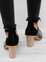 Women's Vintage Ankle Heeled Boots Strap Chunky Heel