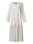 Women's Maxi Dress Bohr Dress Patch 3/4 Sleeve