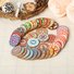 50Pcs 25mm Multi-Color Wooden Buttons Round Sewing Buttons for DIY Craft Bag Hat Clothes Decoration