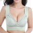 Plus Size Deep Plunge Embroidered Full Cup Wireless Bras