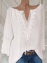 Plus Size 3/4 Sleeve Women Casual Spring Blouses
