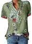 Floral Plus Size Short Sleeve Casual Summer Blouses