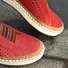 Women Casual Slide Hollow-Out Round Toe Flat Slip-On Sneakers