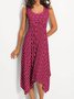 Women Midi Stripes Weaving Dress A-Line Daily Cotton-Blend Printed Weaving Dress