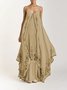 Bohemian embroidered suspender dress