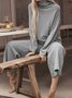 Turtleneck Long Sleeve Knitted Two Pieces Set Two-Piece Set