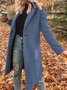 Casual Patchwork Shawl Collar Overcoat