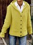 Women Coats Hooded Long Sleeve Knitted Cardigan Outerwear