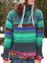 Long Sleeve Turtleneck Striped Sweater