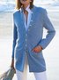 Casual Cotton-Blend Long Sleeve Blazer