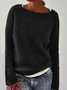 Solid Knitted Sweaters Pullovers Jumpers
