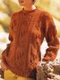 Casual Long Sleeve Knitted Sweater