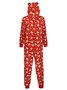 Christmas Red Hoodie  Long Sleeve Sleepwear