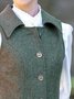 Green Tweed Sleeveless Vintage Jacket