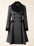 Women Double-breasted Vintage Dress Coats