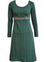 Green Cotton-Blend Casual Dresses