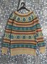 Color Vintage Knitted Sweater