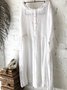Linen Long Sleeve Casual Weaving Dress