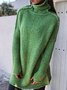 Turtleneck Knitted Long Sleeve Sweaters Pullovers Jumpers