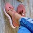 Women's shower shoes with round head and flat heels