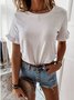 Casual Ruffled Short Sleeve T-Shirts & Tops