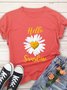 Short Sleeve Floral Printed T-shirt