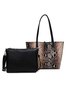 Fashionable color-block snake pattern bags