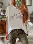Casual Letter Printed Short Sleeve T-Shirts