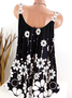 V Neck Sleeveless Floral Casual Tops