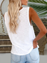 Solid Color O-neck Casual Tank Top