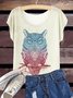Cute Owl Animal Printed T-Shirt