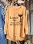 Yellow Casual Crew Neck Cotton-Blend Letter Shirts & Tops