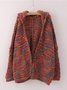 Long Sleeve V Neck Cotton-Blend Fleece Coat