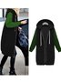 Cotton-Blend Hoodie Casual Long Sleeve Knit coat