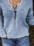 Blue Shift V Neck Casual Sweater