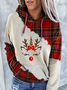 Christmas Print Long Sleeve Casual Hoodie Sweatshirt